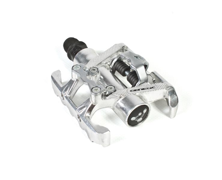 Genetic Schizo Clip/Cage pedals 9/16" Silver