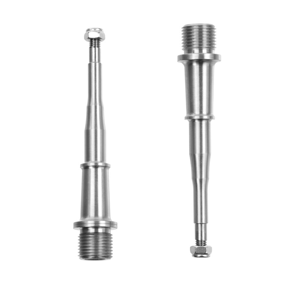 HT Components Pedal axle kit T-1 Cr-Mo silver