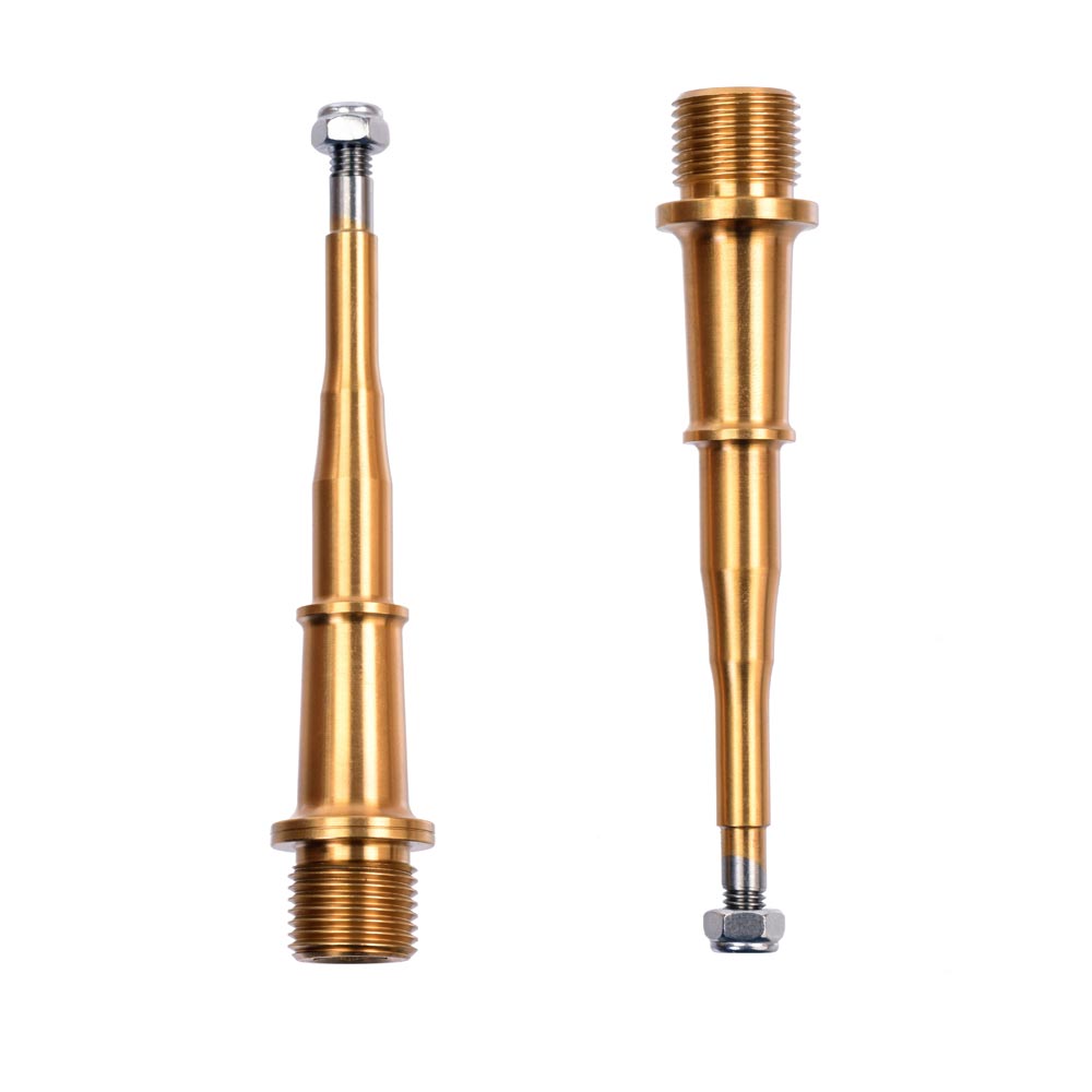 HT Components Pedal Axle Kit T-1 Ti 9/16" Gold
