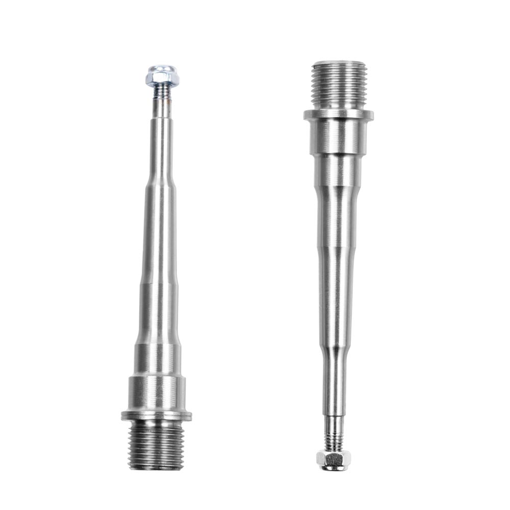 HT Components Pedal axle kit X-2 Cr-Mo silver