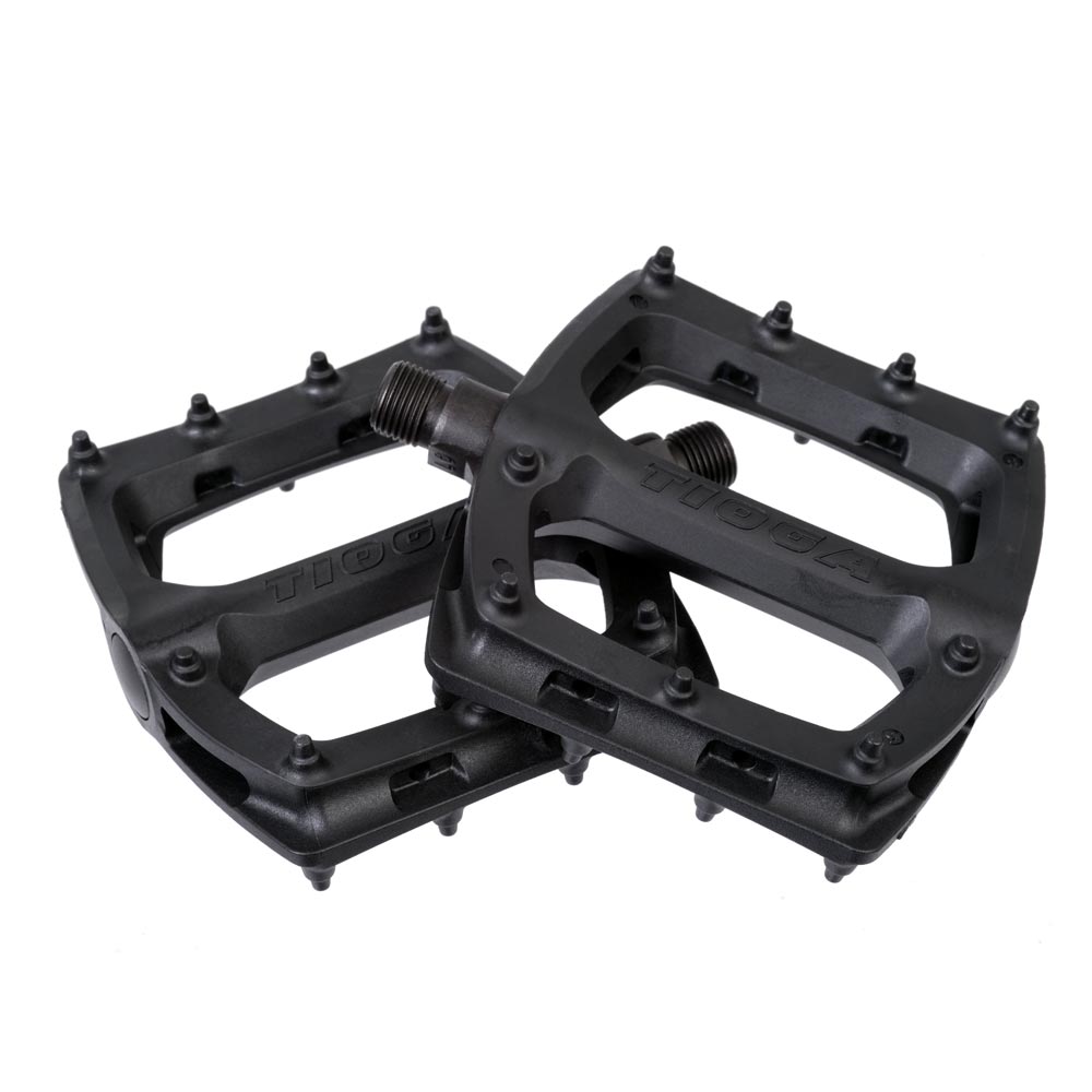 Tioga Surefoot Slim Plastic Pedals Cr-Mo 9/16" Axle Black