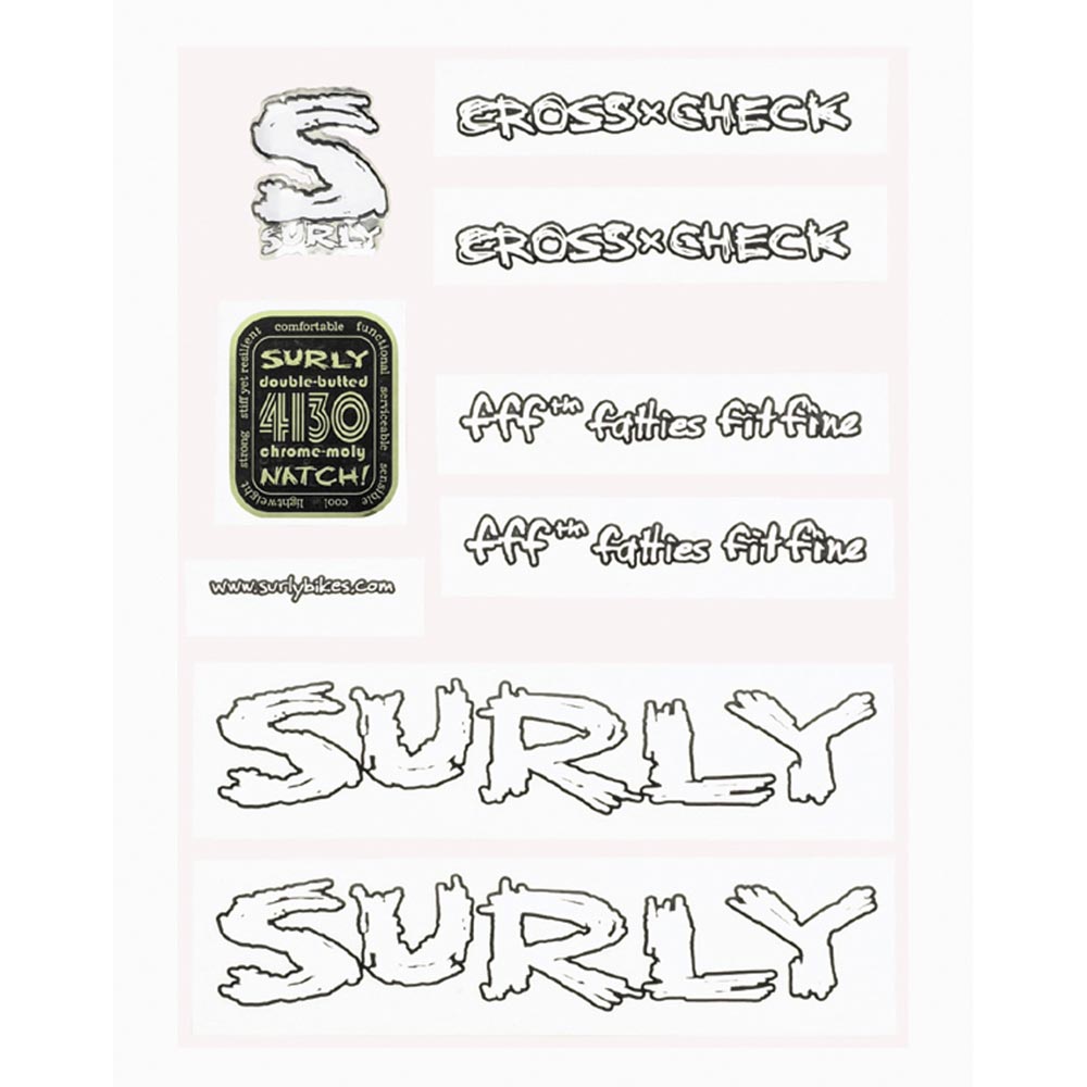 Surly Cross Check Frame Decal Kit inc. Headtube Badge