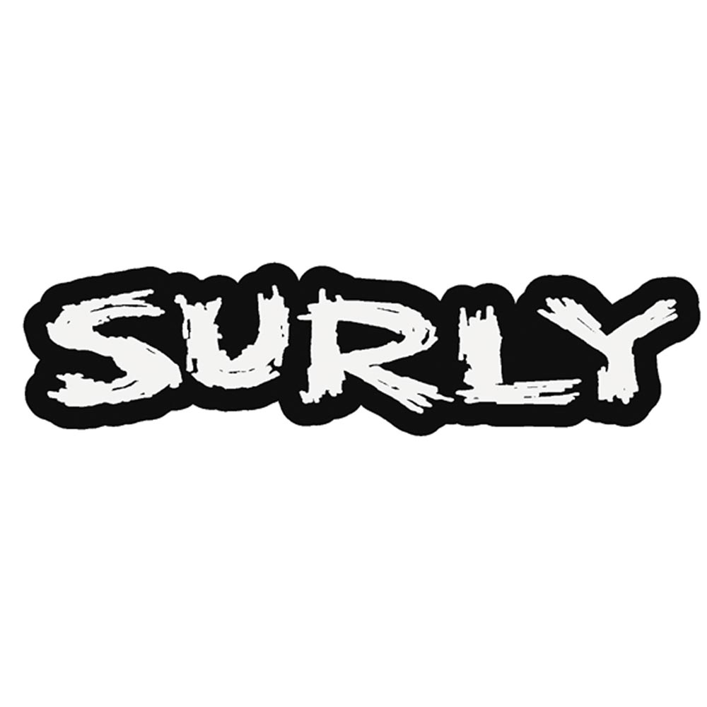 Surly Logo Stickers White 6.5x1.75"