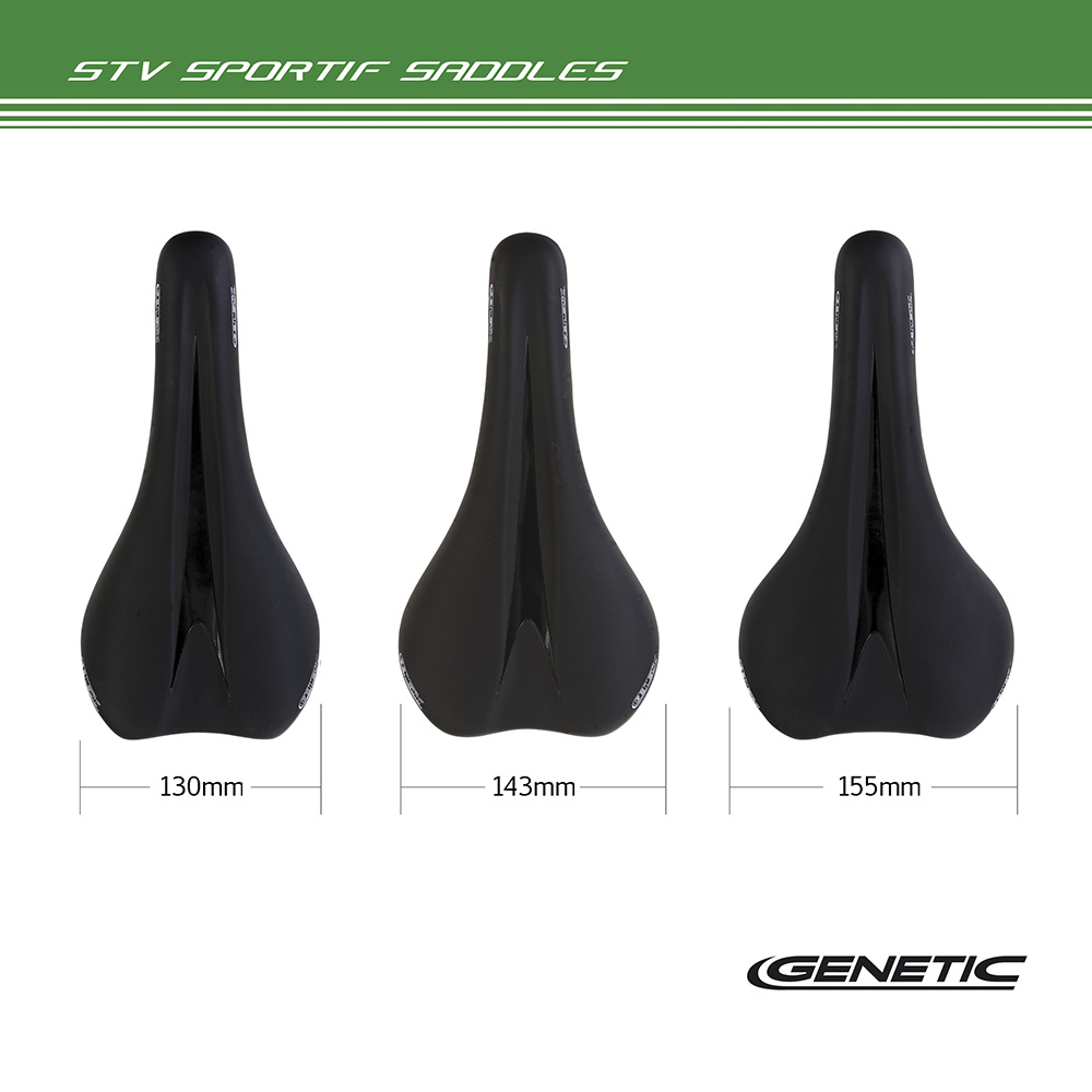 Genetic STV Saddle Road Bike Race Seat Black