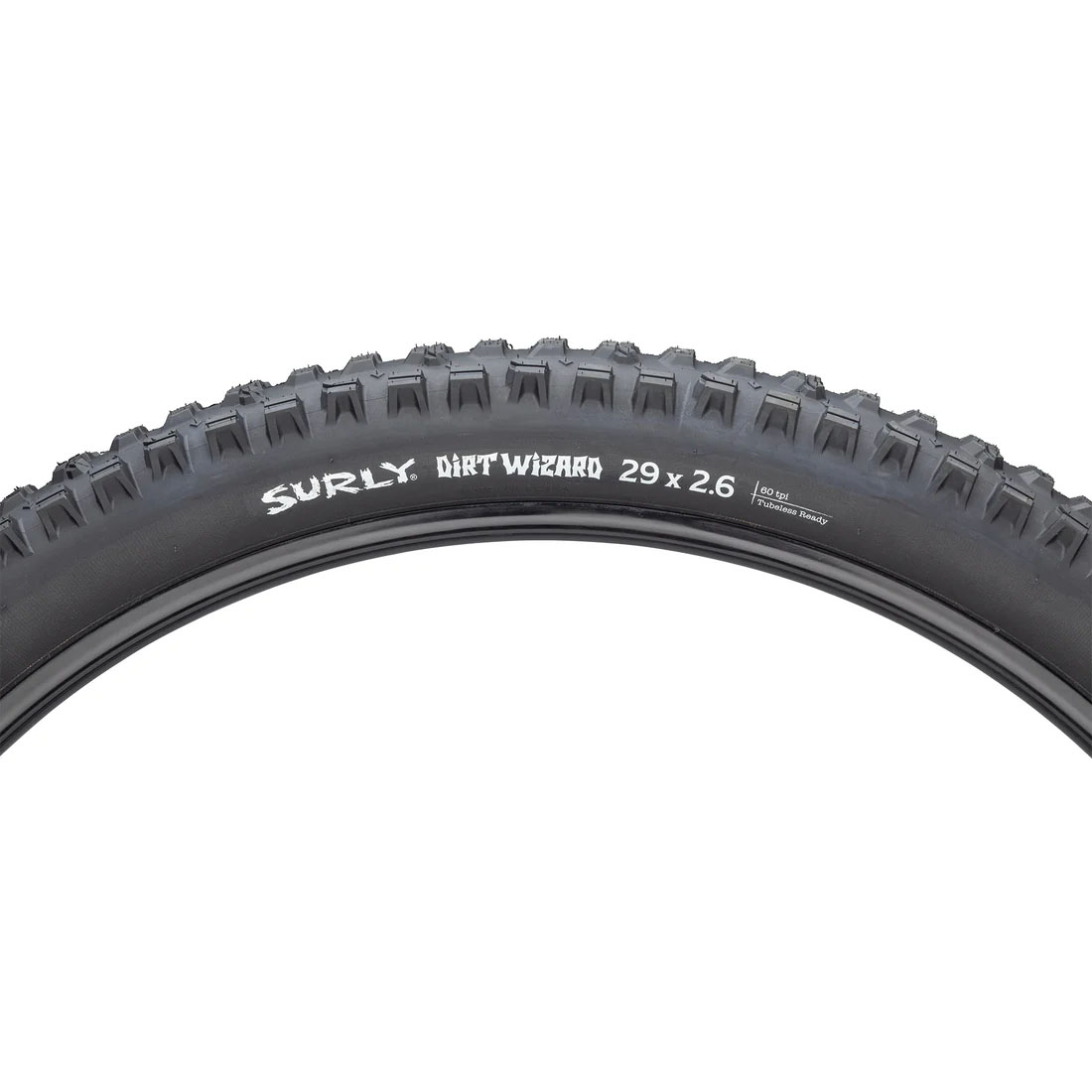 29+ Mountain Bike Tyre Surly Dirt Wizard 29 x 2.6" 60 Tpi Tubeless-Ready Folding Black