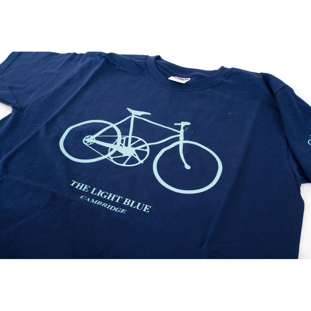 Light Blue Sport Navy Blue Old Bike T-Shirt