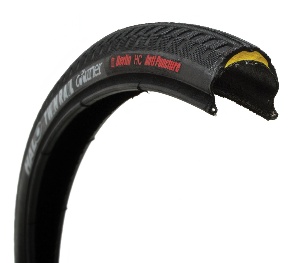 Halo Twin Rail Courier Berlin Hard Compound Tyre 700c x 24c Black