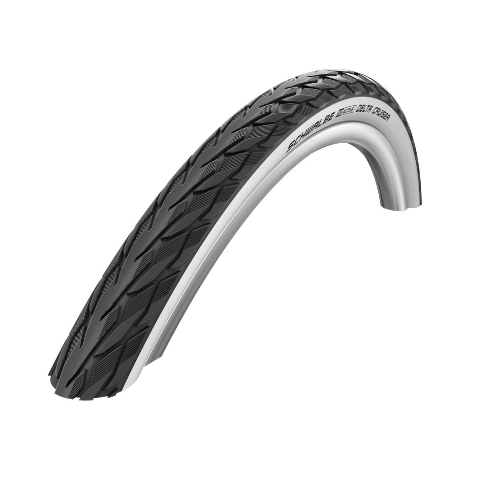 Schwalbe Delta Cruiser Plus Active PunctureGuard GREEN E-25 Wired 700x28c White Wall