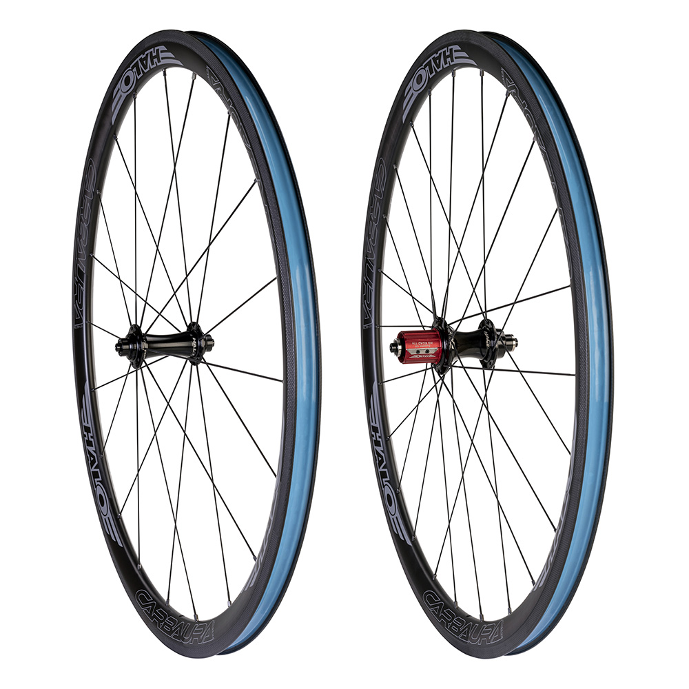 Halo 700c Carbaura RC 35mm RS2 Supadrive 20H Front 16/8H Rear Shimano Road Wheelset